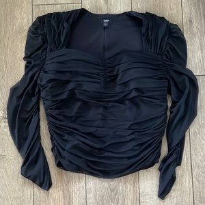 Express Body Contour Ruched Crop Top